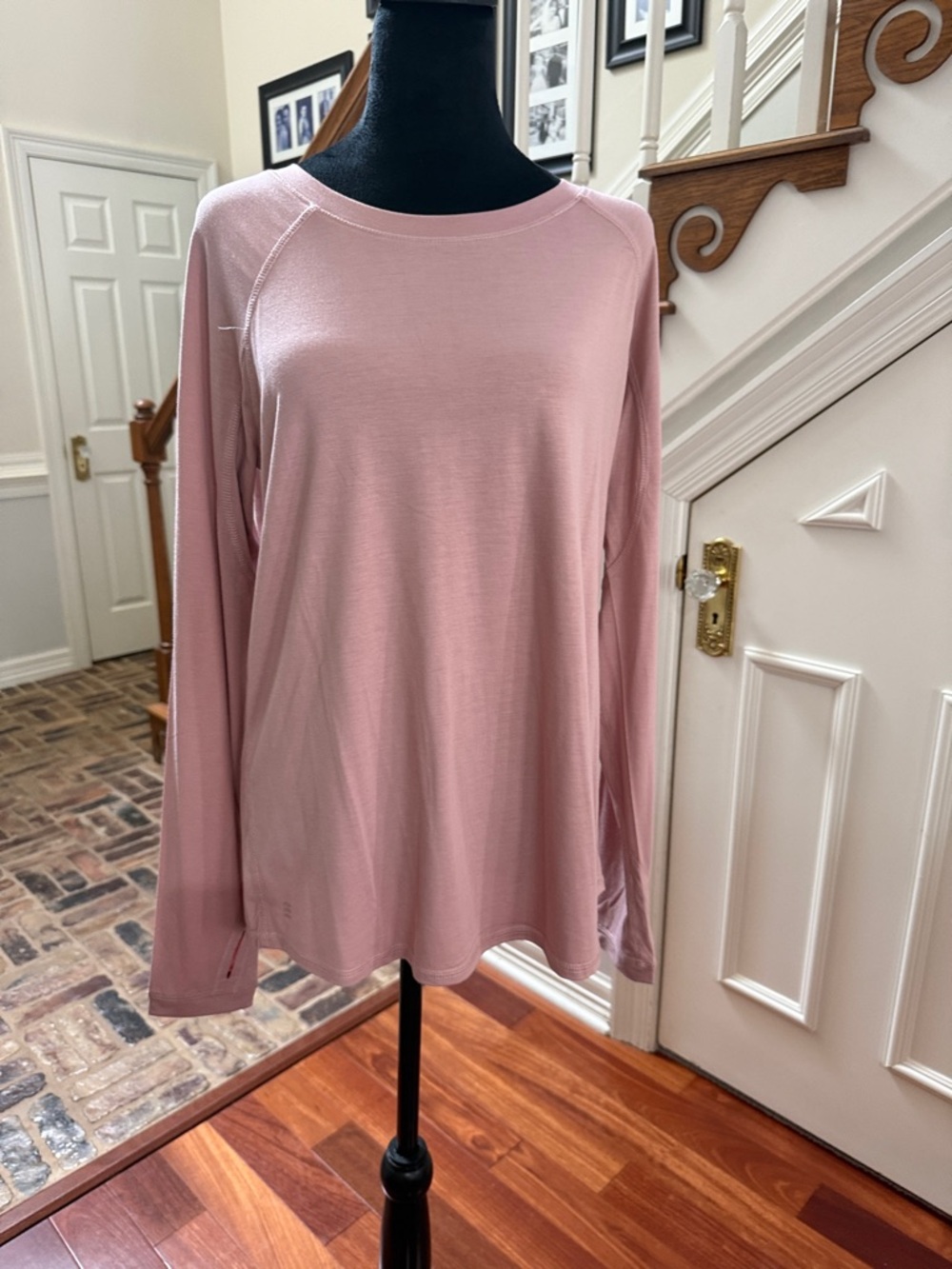 Free Fly Bamboo Lightweight Long Sleeve Top s L Blush Pink Unworn